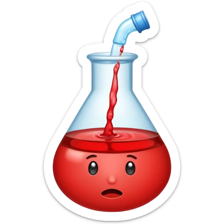 Quiero me crees un emoji de la hormona del cortisol muy elevada o roja sticker