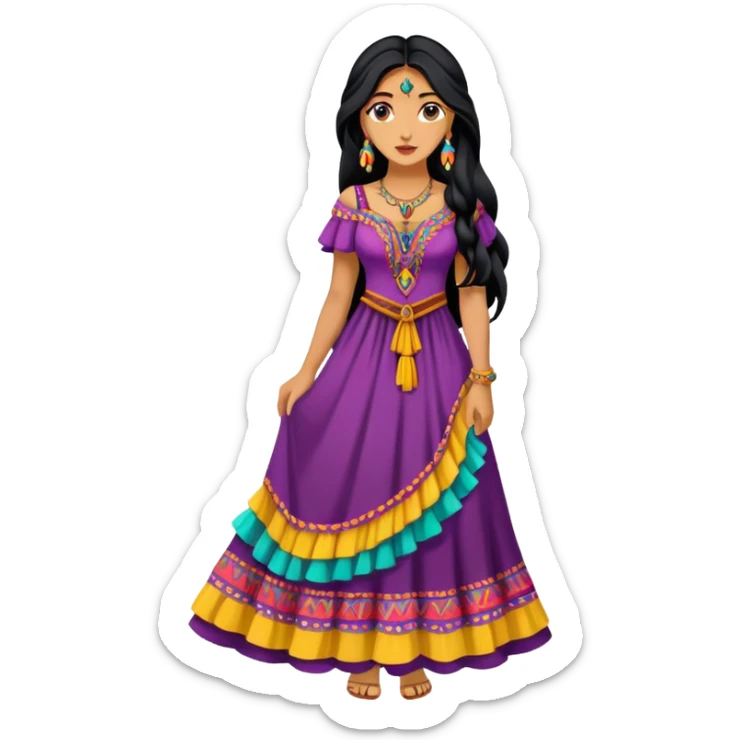 Esmeralda gypsy woman from Hunchback of Notre Dame sticker