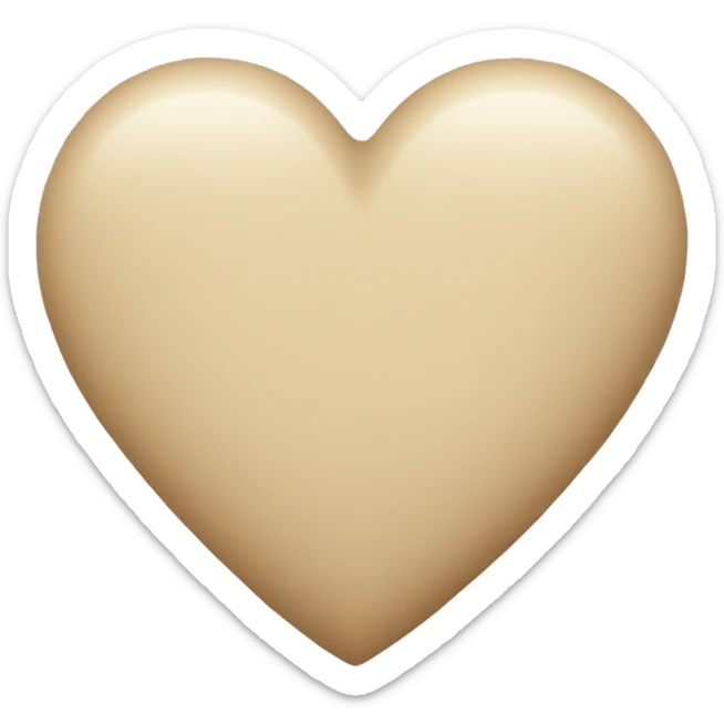 Beige heart  sticker