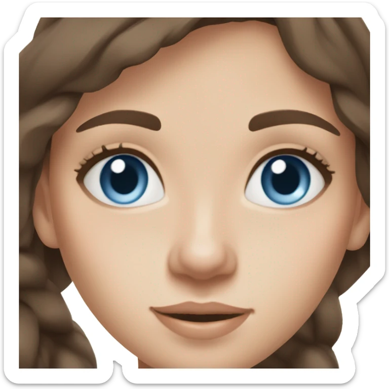 White Skin care white freackles skin of a brunett blue eyed girl using skin care products  sticker