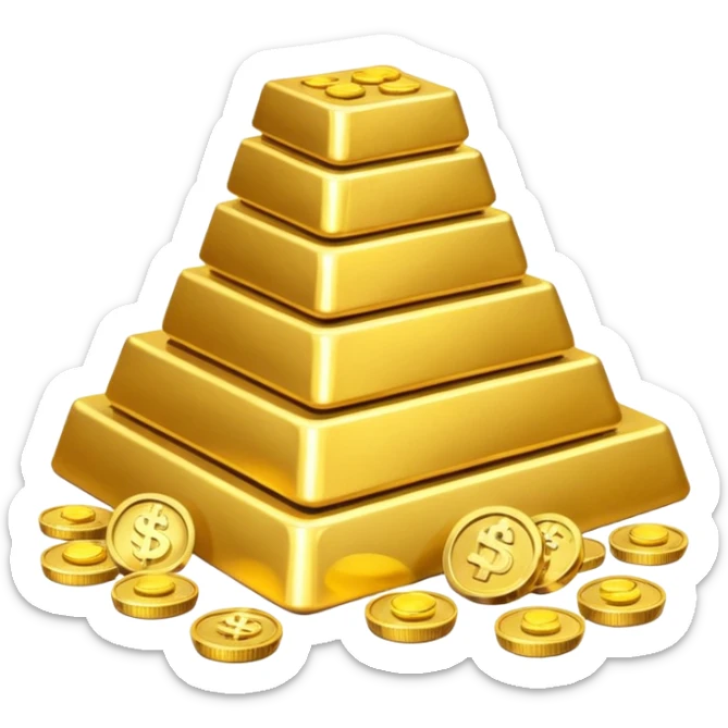 Dragon Hoard pile of gold without the dragon like in the movies so many gold were dragon sleep but dragon just went out  sticker