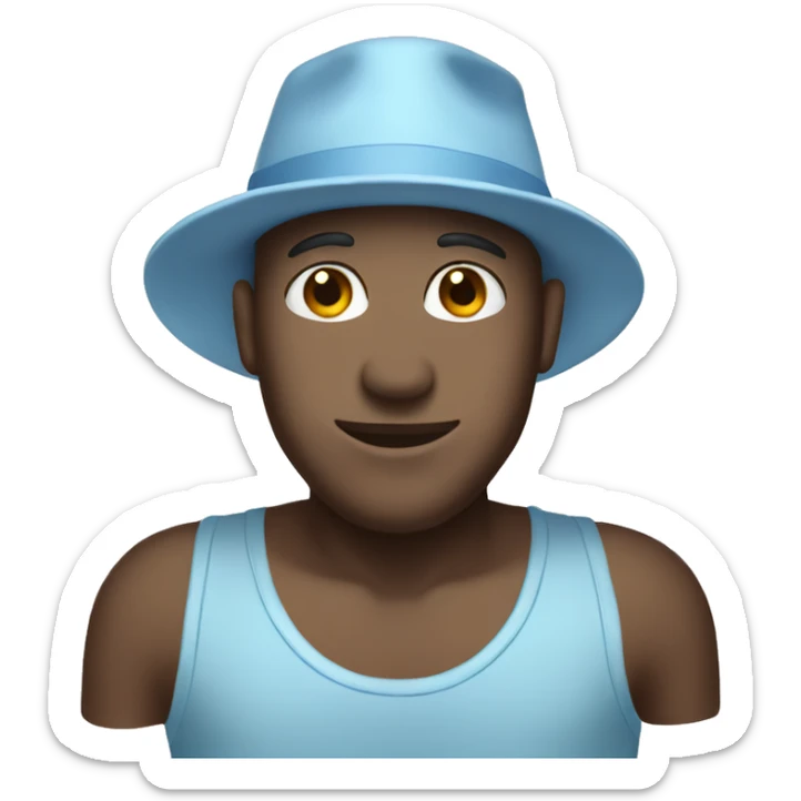 pastel blue hat sticker