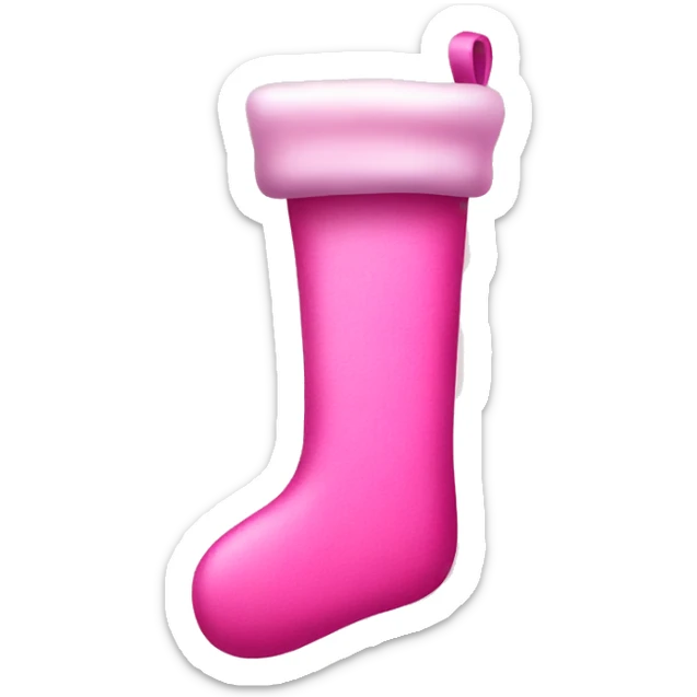Pink stocking sticker