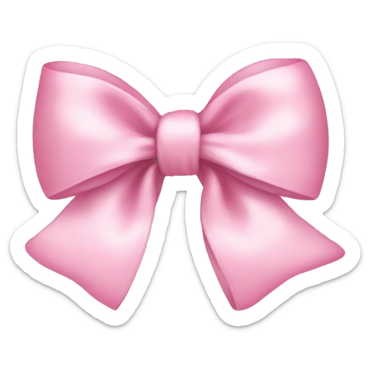 Baby pink bow sticker