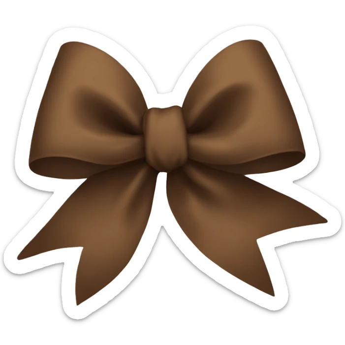 Brown bow sticker