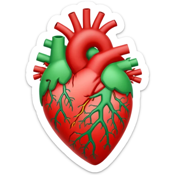 heart emoji in the colors of the Palestinian flag sticker