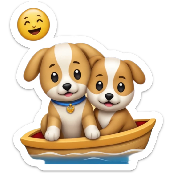 crea un emoji de buenas noches  con texto Javier un profesor y Tobi q sea un perro sticker