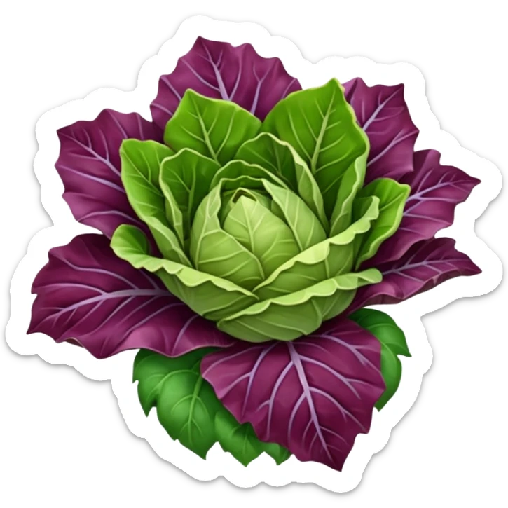 mi serve uno stile più cartoon e senza persona, il radicchio deve diventare animato  sticker