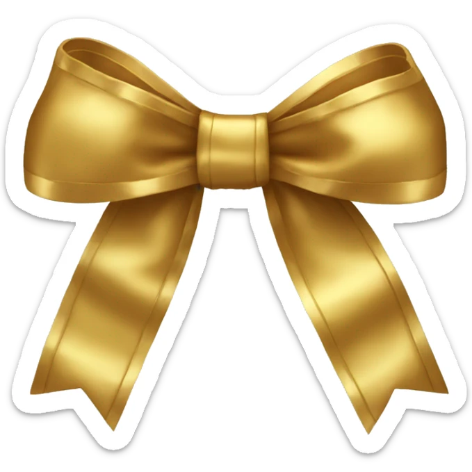 Gold bow sticker