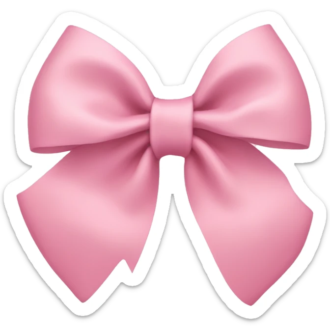 light pink bow on light pink bow sticker