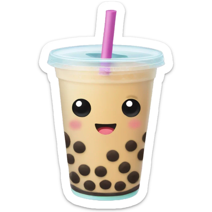 Bubble tea sticker