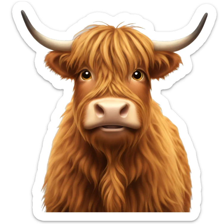 Highland cow sticker