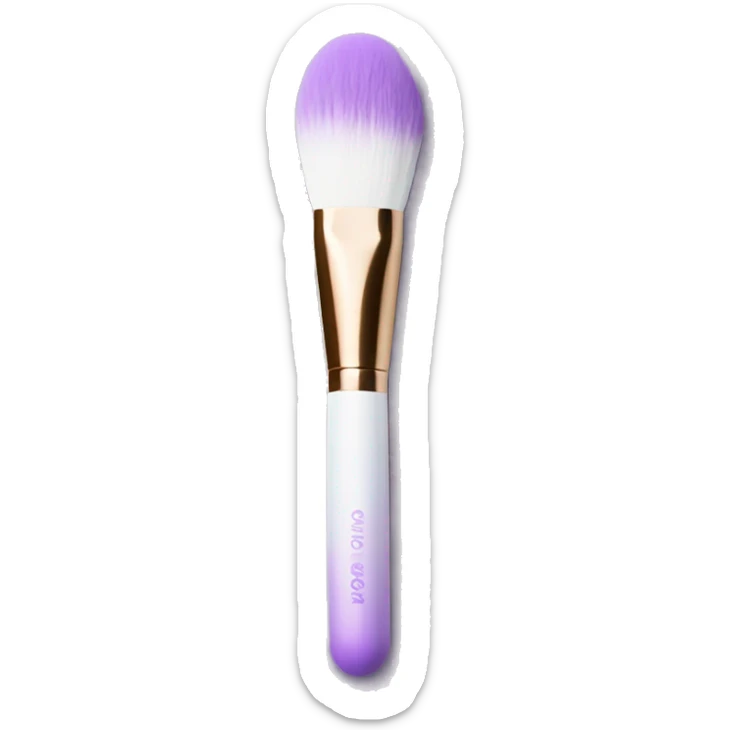 Skinny White to light purple metallic ombré makeup brush  sticker