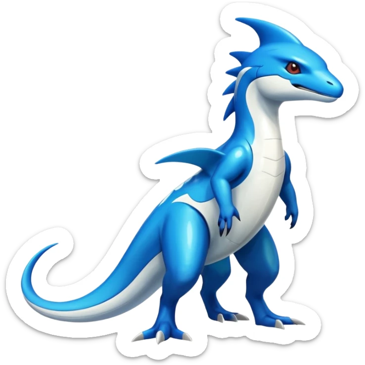 Shiny Glossy Oily Futuristic Latios-Gabite-Amaura-Salandit-Helioptile-fusion (full body) sticker