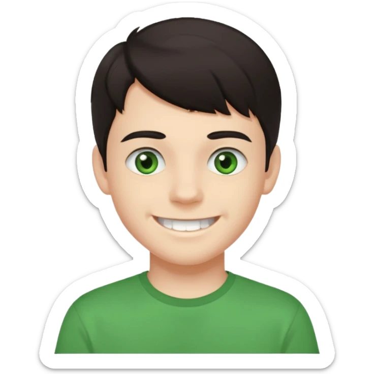 teenager-boy-dark-hair-green-eyes-tshirt-smiling-with-teeth-showing sticker