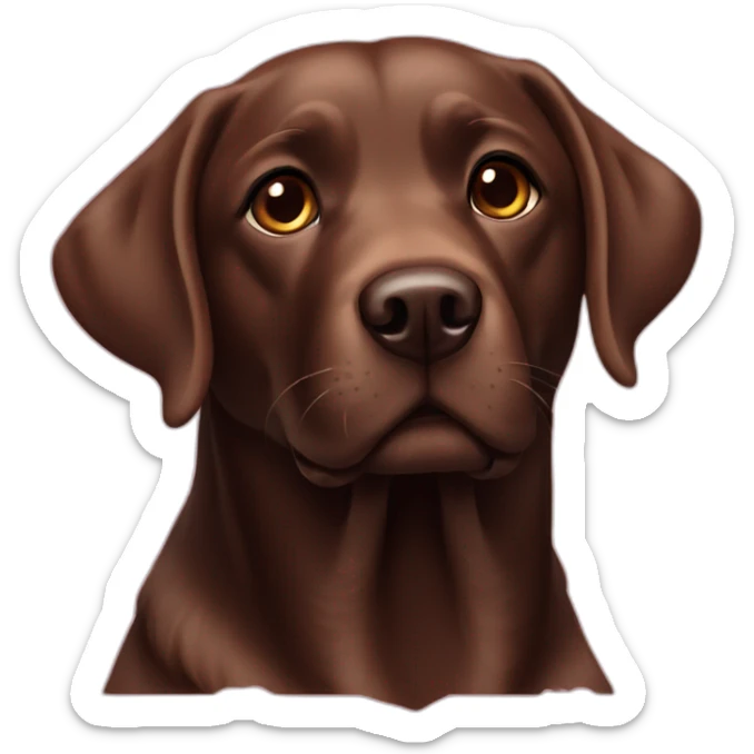 Labrador chocolat  sticker