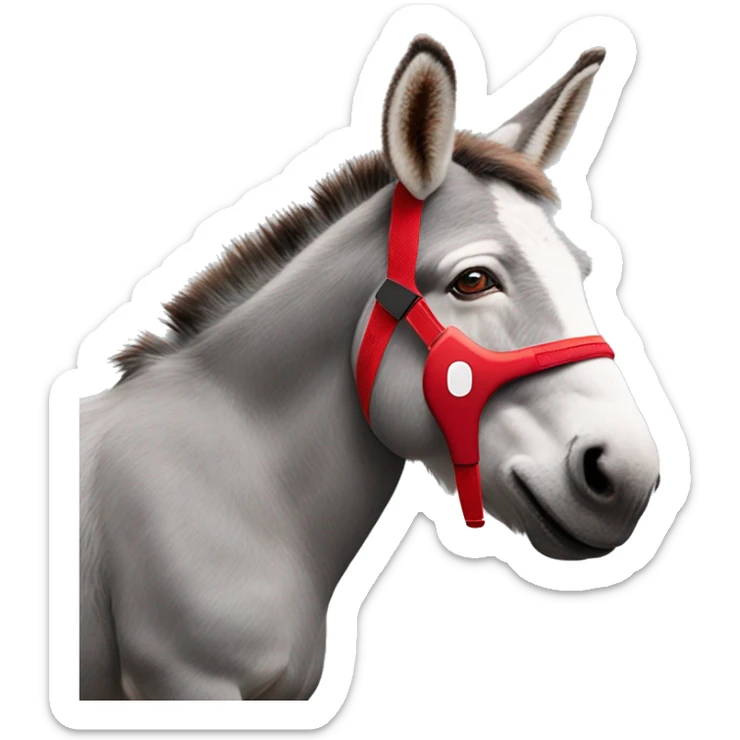 Donkeys kong les yeux rouges fatigué avec un casque AirPods Max sur la tête sticker