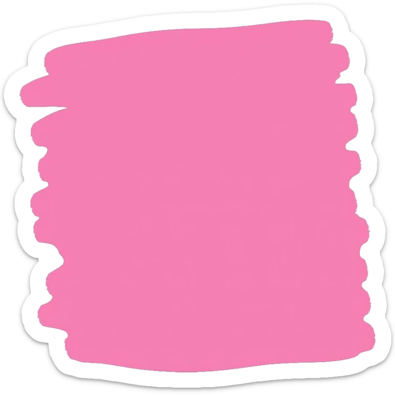 Pink color swatch sticker