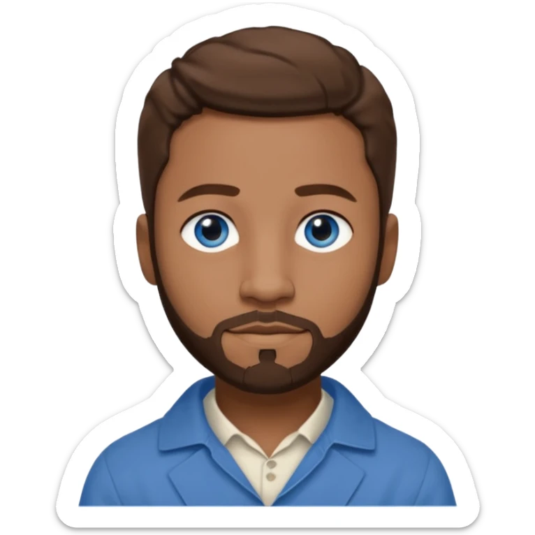  Edwin Epps from 12 Years of Slave with blue eyes, brown hair and short beard, light skin, light brown outfit sticker