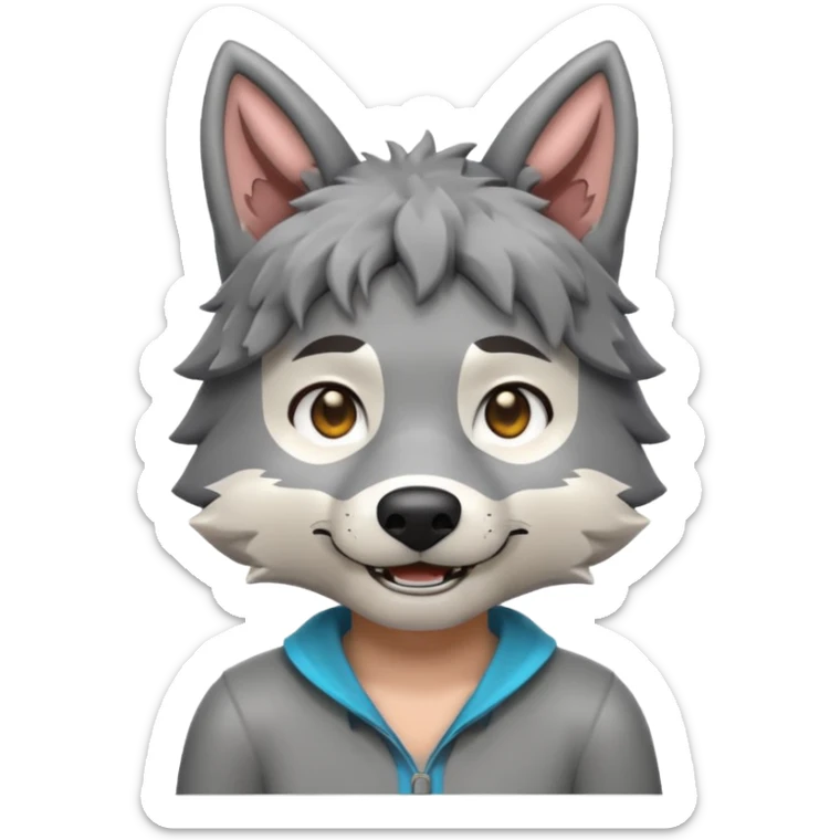 Minecraft wolf emoji for discord with a hand petting the dog on the top of its head sticker