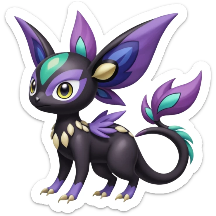 Meloetta-Nargacuga-Noibat-Pokémon-Fakémon-fusion-hybrid-creature sticker