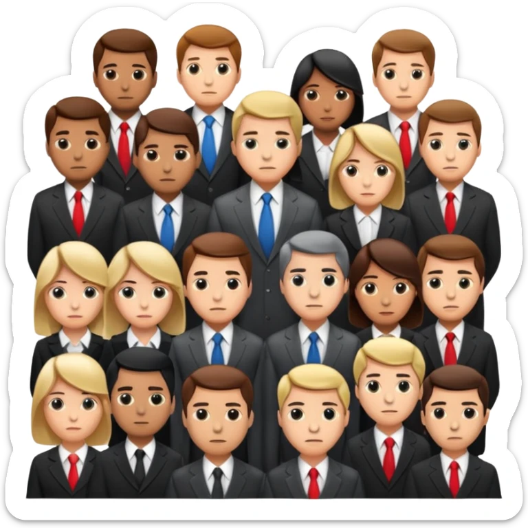 book and lots of people in suits on the cover sticker