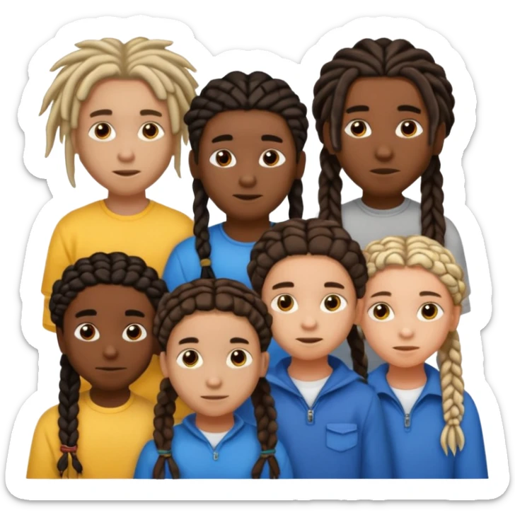 5 black siblings 2 that’s a boy and 3 that’s a girl. Both of the boys has dreads one of the boys is 6. One girl is 6 the other girls has braids and one is 18 and the other one is 23. The other boy is 22 But they all are dark skinned sticker