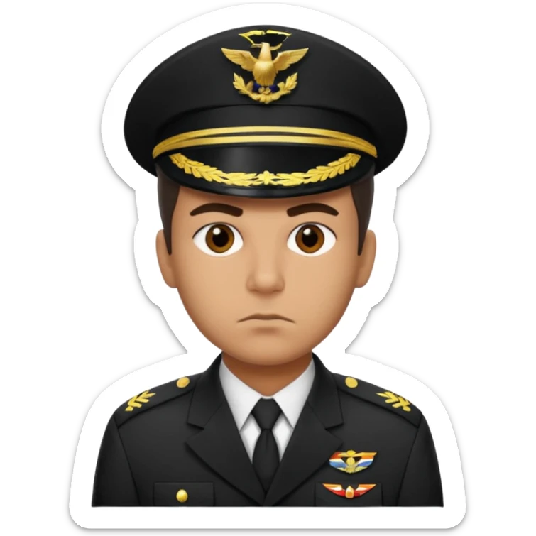 crie emojis de um militar do corpo de fuzileiros navais do brasil com cara de mau sticker