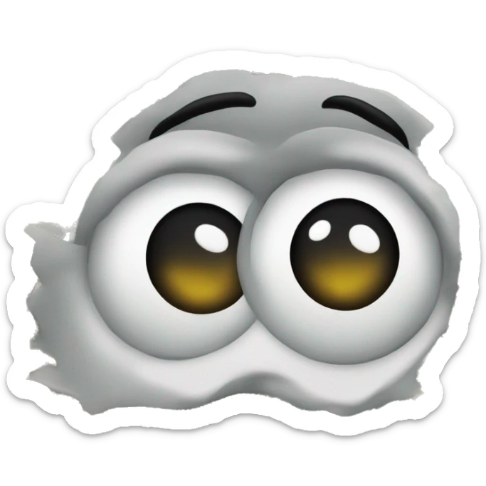 create an eyes emoji with dollar signs on top of the eyes. the emoji should only contain the eyes and the dollar sign nothing else sticker