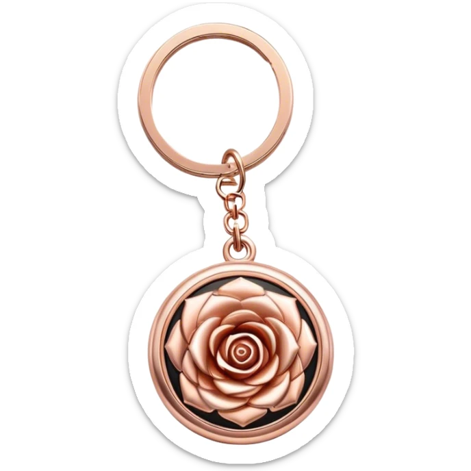 Rose gold keychain sticker
