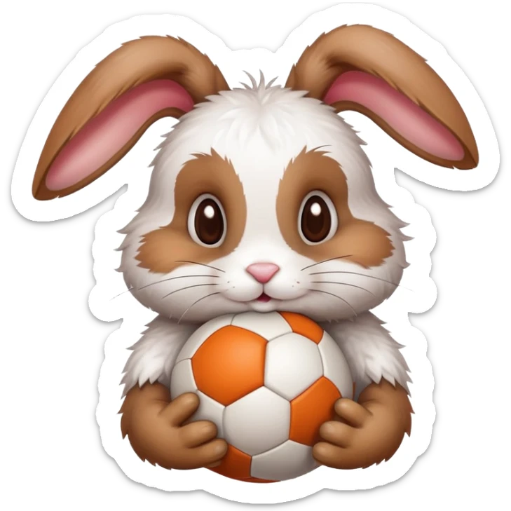 Rabbit with ball sticker