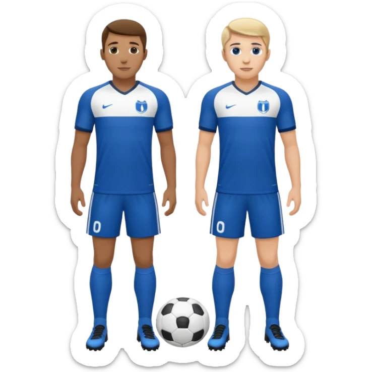 Het moet een staf worden van 3 prestatieteams voetbal van Olympia'18 met de hoofdkleuren blauw en wit sticker