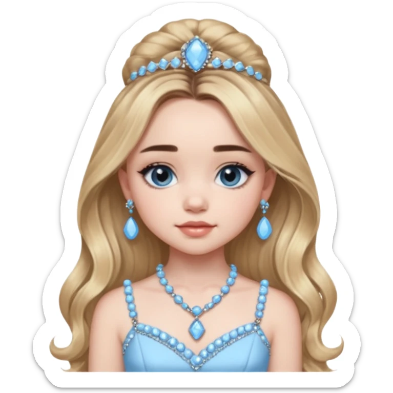 sabrina carpenter's 2025 grammy baby blue jewelry dress sticker