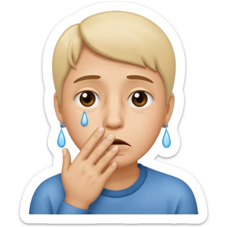 Pour la création de mon emoji place cet emoji 😭 au centre et ne le touche pas, puis fait tourner cet emoji 🤜 de 90 degrés à gauche et tu le met sur la bouche de l’emoji précédent . Et surtout ne modifie pas les emojis sticker