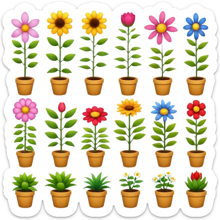 biodiversity plants, flowers sticker