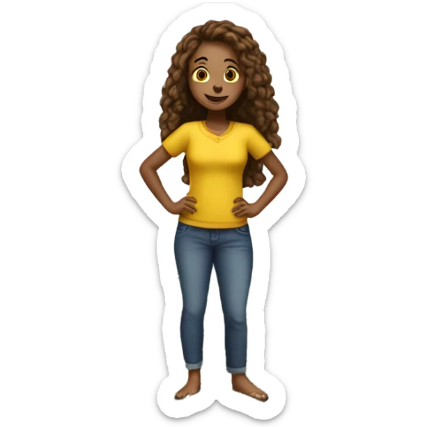 Burnett girl standing on pile of money  sticker