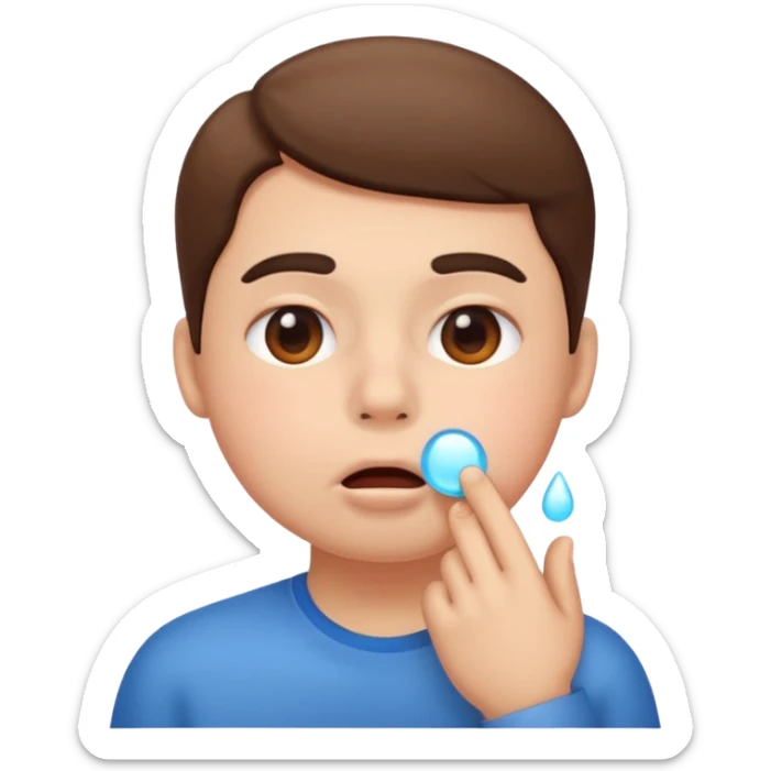 You make a emoji of a personu holding their breath (like a swimmer has to underwater) —  like with puffed cheeks sticker