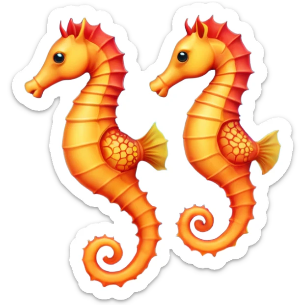 Seahorses chilling sticker