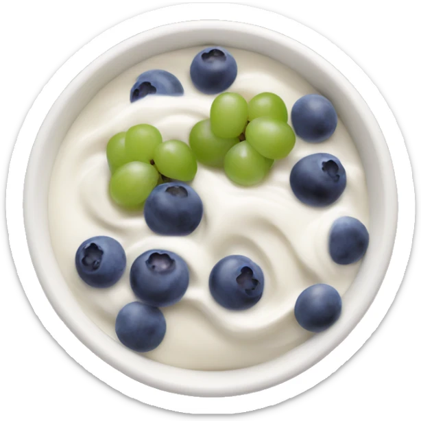 yoghurt bowl with grapes and blueberries sticker
