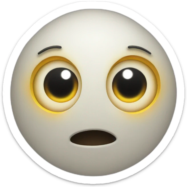 Emoji with a lot of scary eyes and halo sticker