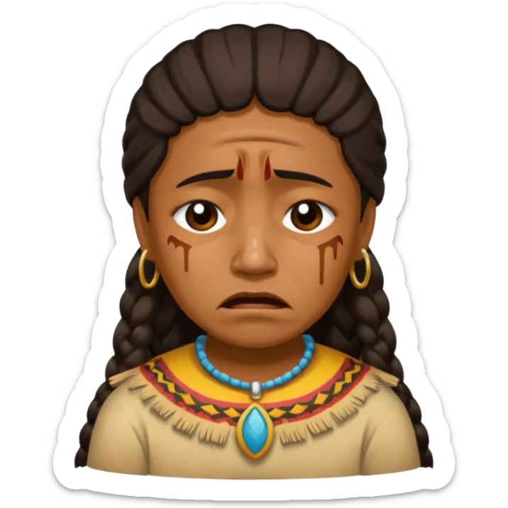 An fsu emoji with an fsu fan crying/depressed so a Seminole sticker