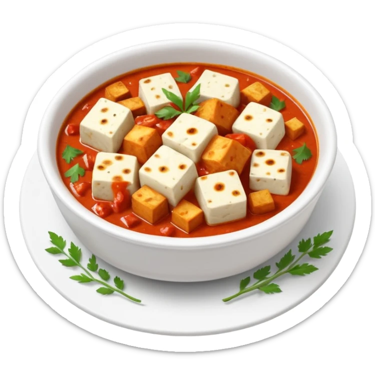 Act as Emoji expert and generate Masala paneer and paneer emojie sticker