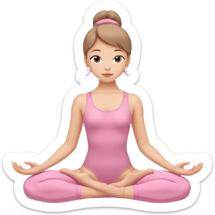 Chica asiendo yoga coquette sticker