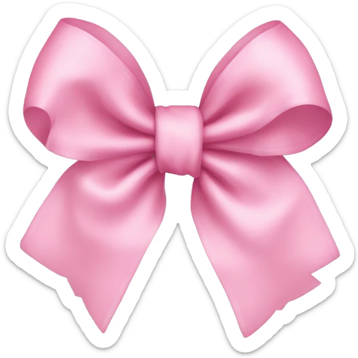 Baby pink bow sticker