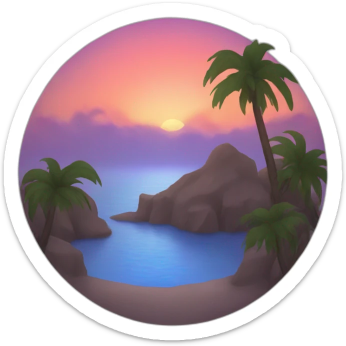 Sunset sticker