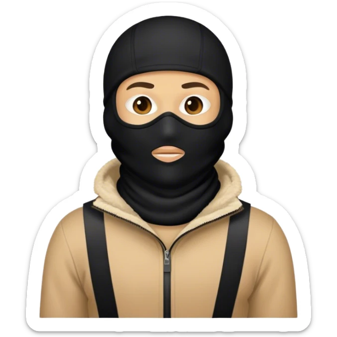 Ski mask  sticker