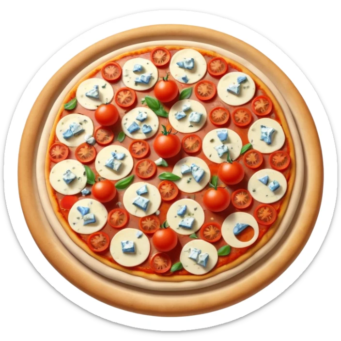 Pizza filled with the colors of France sticker
