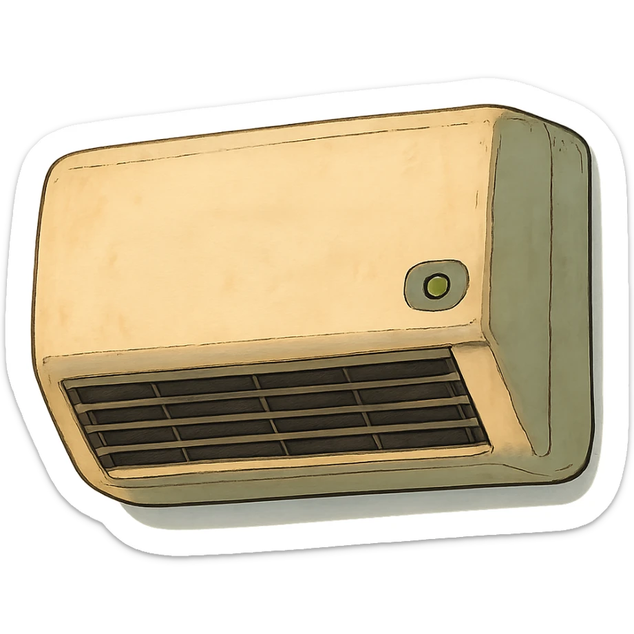 ghibli style air conditioner sticker