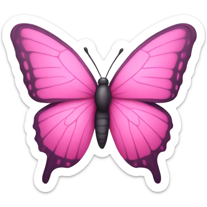 Pink butterfly  sticker