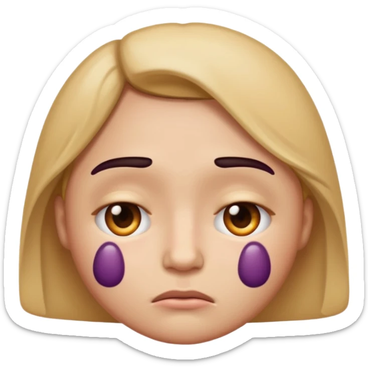 sad emoji with bruise under eye
no i would like skmilar to smiling face holding up tearsnot tears just bruise🥹this wmoji but with one bruise instead of tears sticker